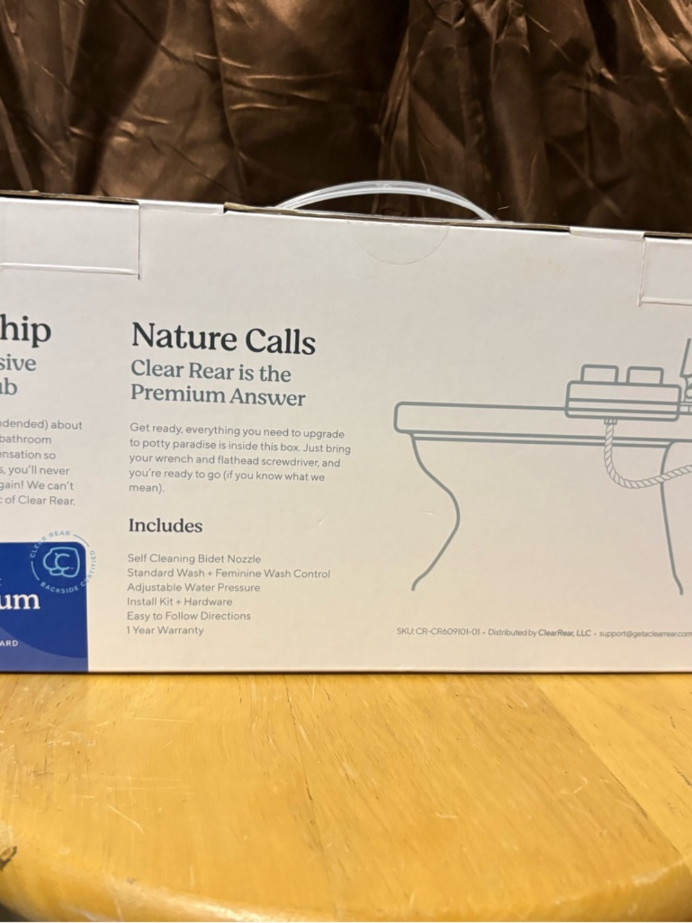 White Self-Cleaning Bidet Nozzle Attachment